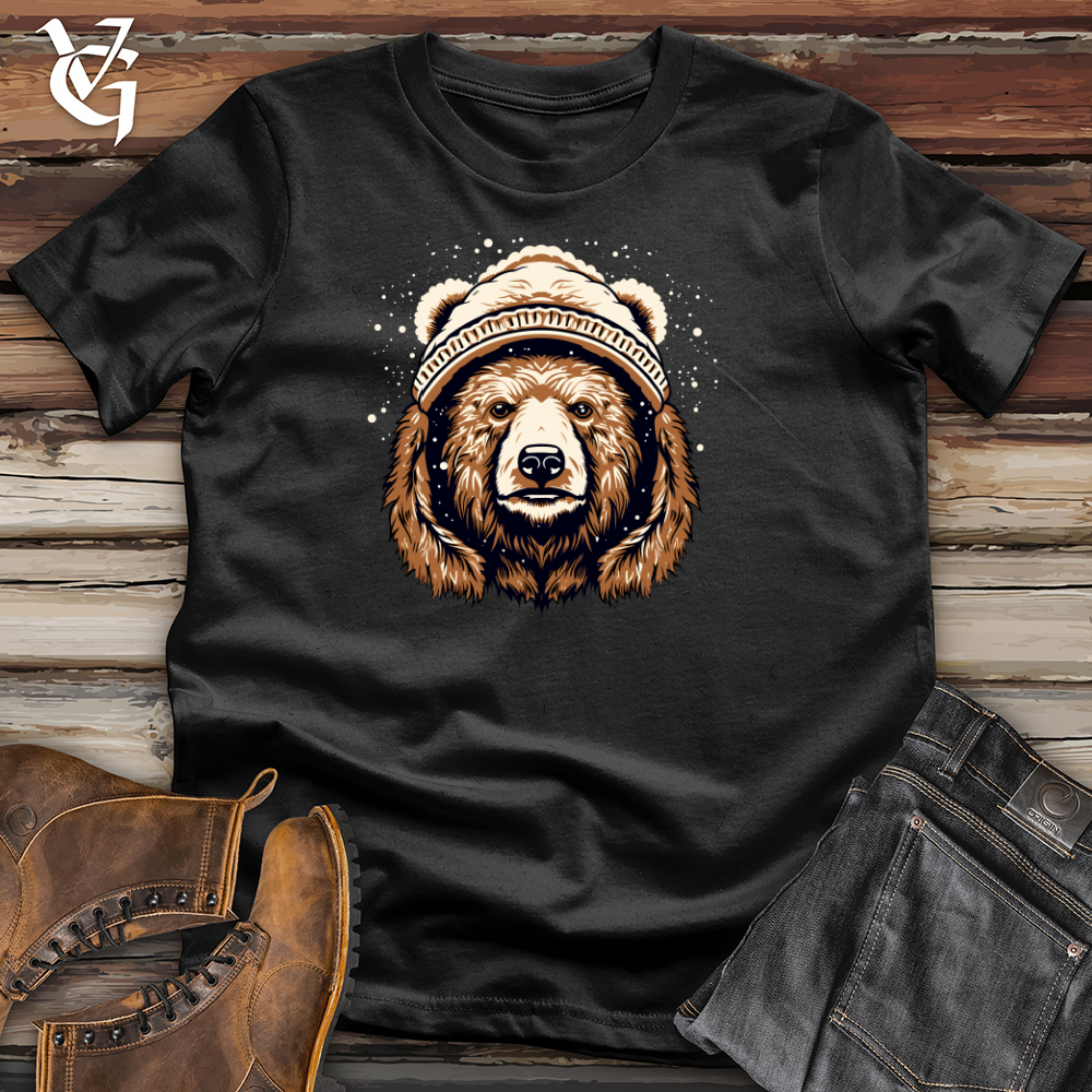 Viking Goods Vintage Snow Hat Bear Cotton Tee Black / L