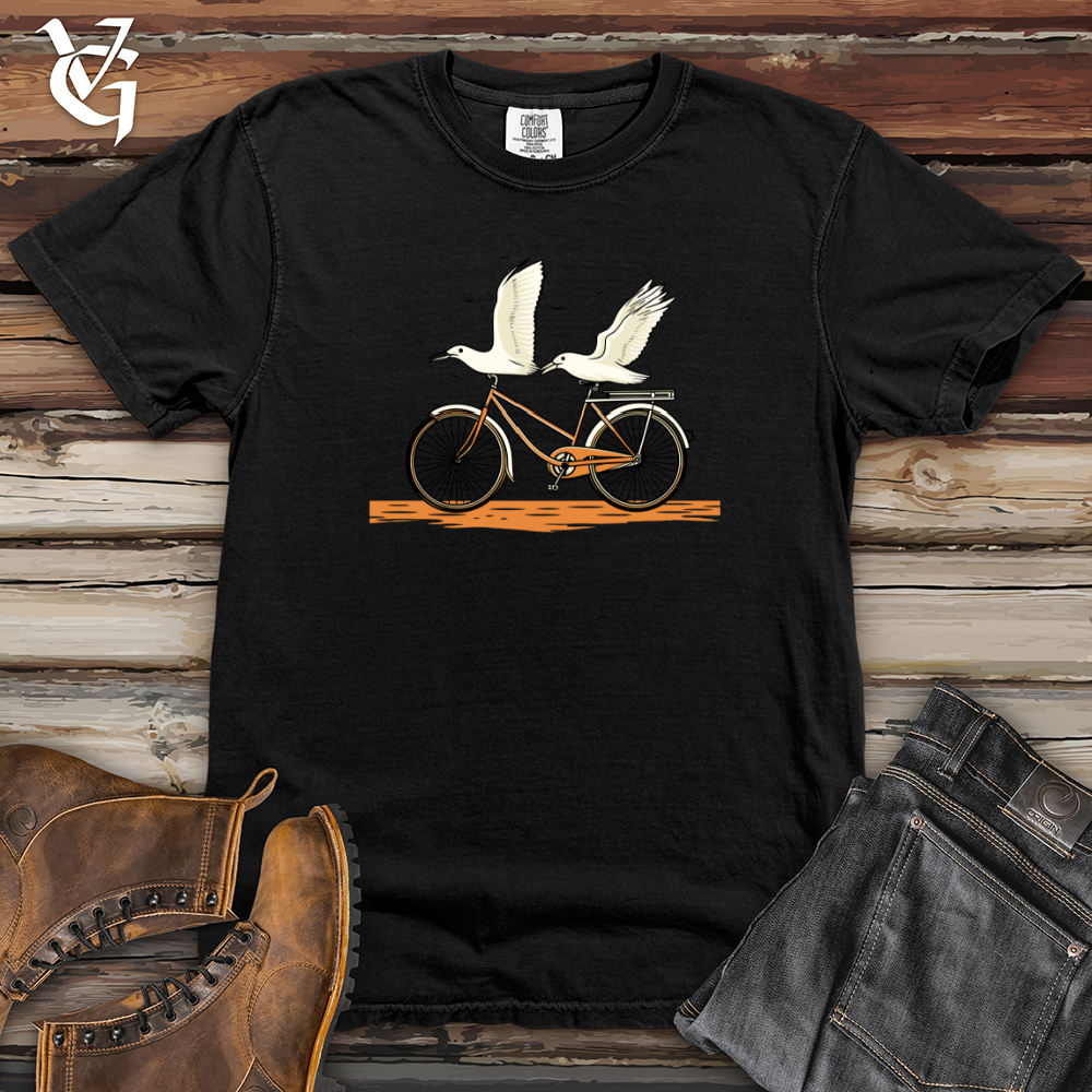 Viking Goods Vintage Tandem Seagulls Heavy Cotton Comfort Colors Tee Black / L