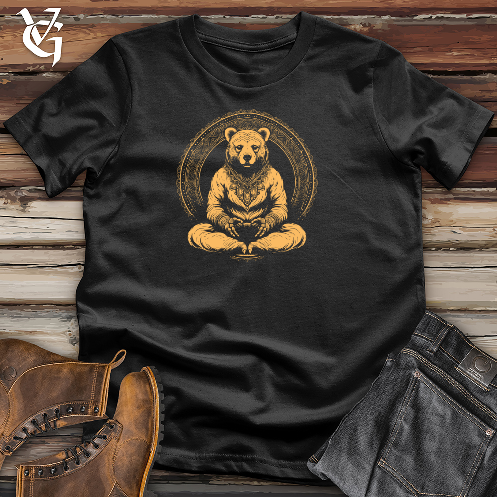 Viking Goods Vintage Zen Bear Cotton Tee Black / L