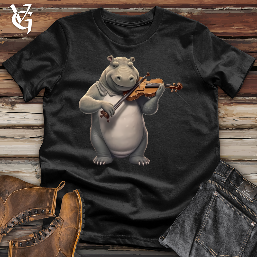 Viking Goods Violinist Hippo Softstyle Tee Black / L