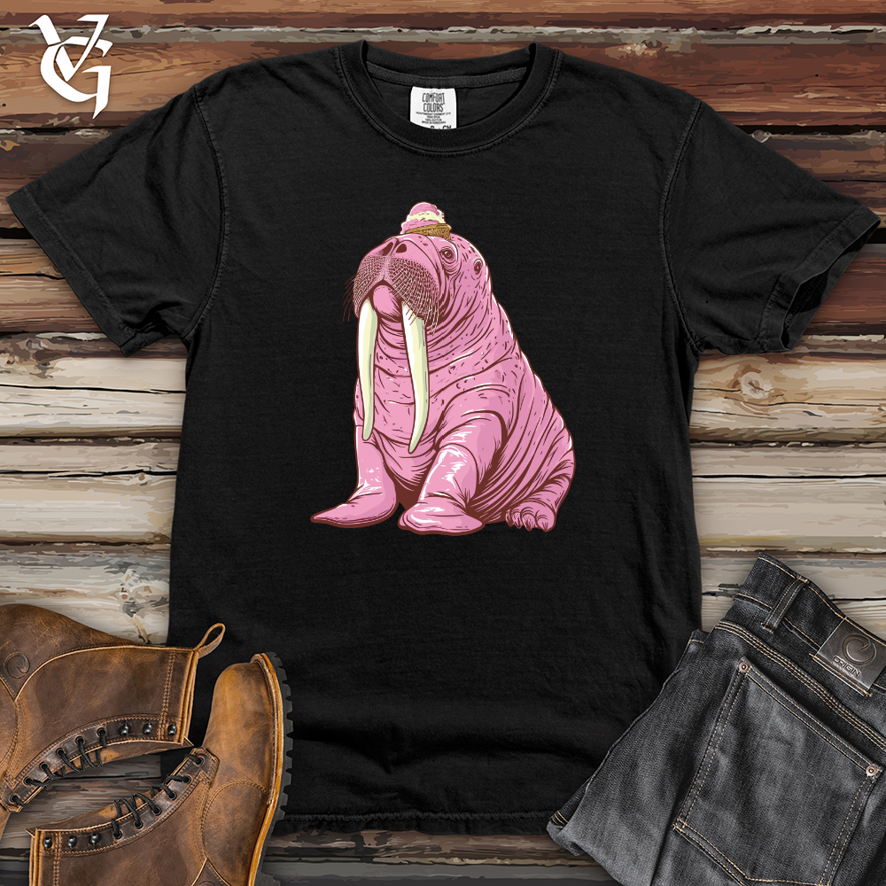 Viking Goods Walrus Ice Cream Delight Heavy Cotton Comfort Colors Tee Black / L