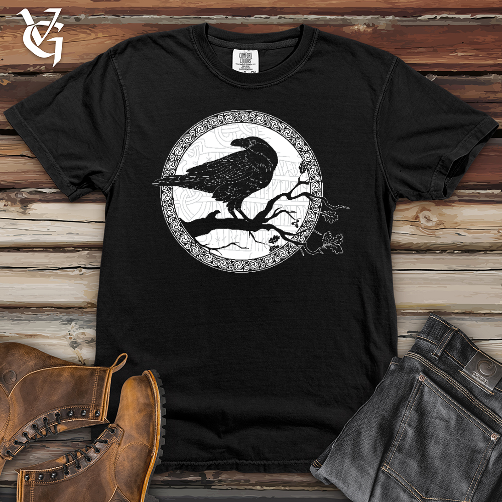 Viking Goods White Winter Raven Heavy Cotton Comfort Colors Tee Black / L