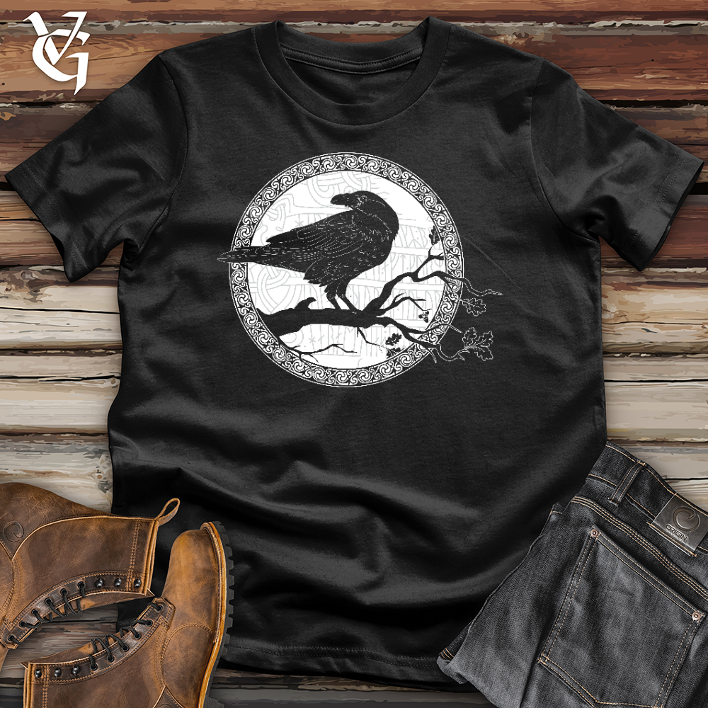 Viking Goods White Winter Raven Softstyle Tee Black / L