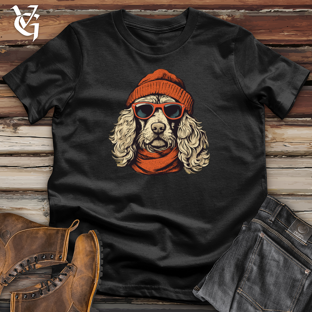 Viking Goods Winter Beanie Doodle Pooch Softstyle Tee Black / L