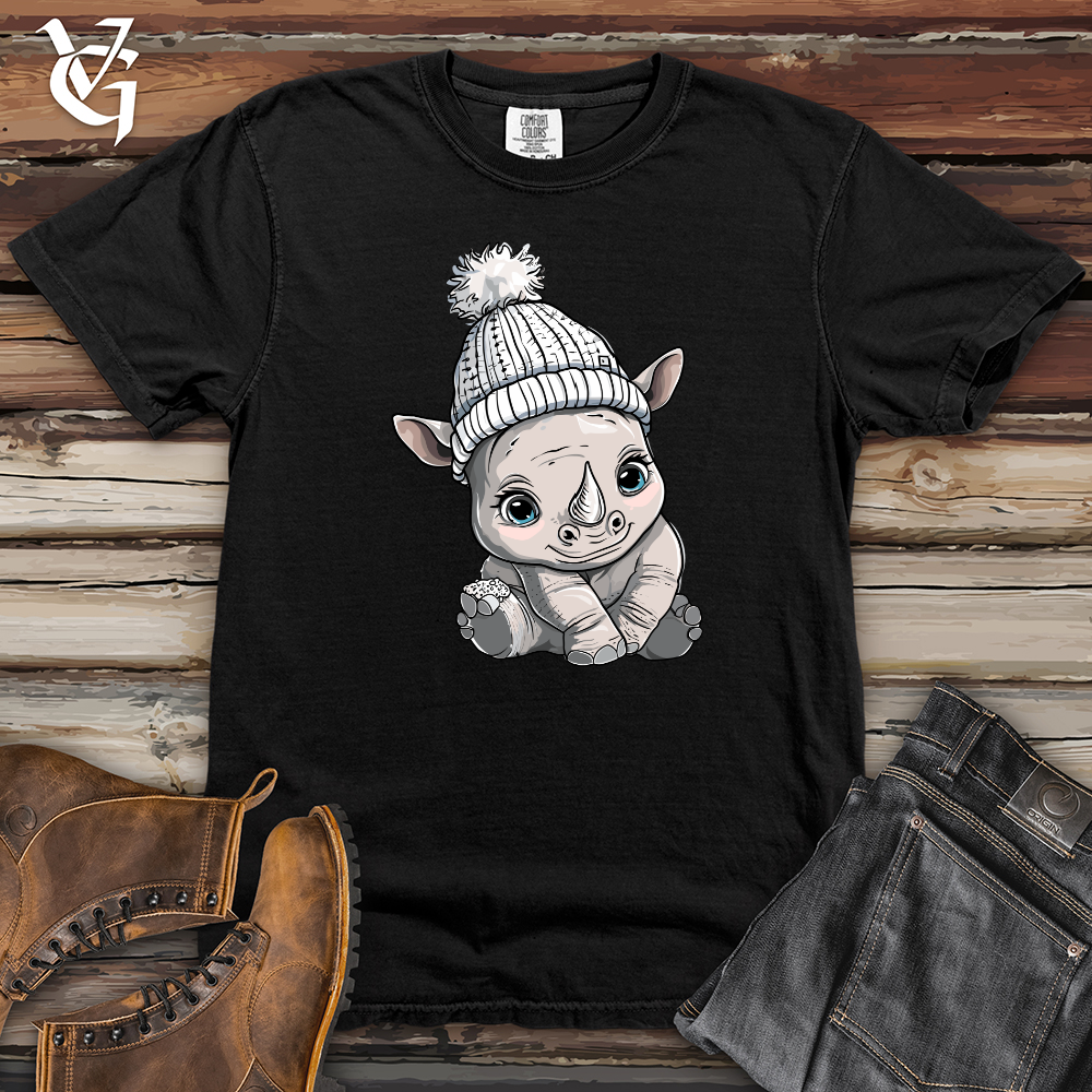 Viking Goods Winter Rhino Cuddles Heavy Cotton Comfort Colors Tee Black / L
