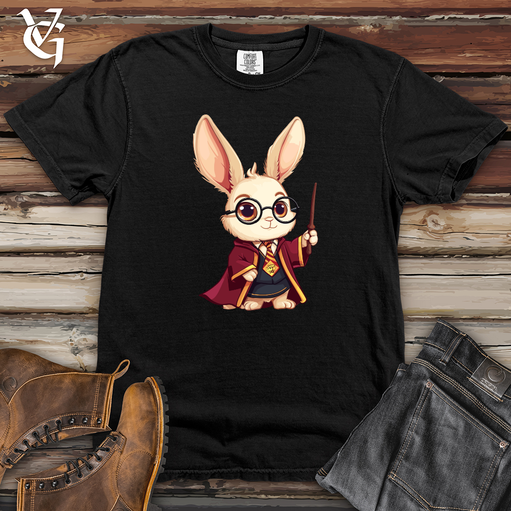 Viking Goods Wizard Bunny Charm Heavy Cotton Comfort Colors Tee Black / L