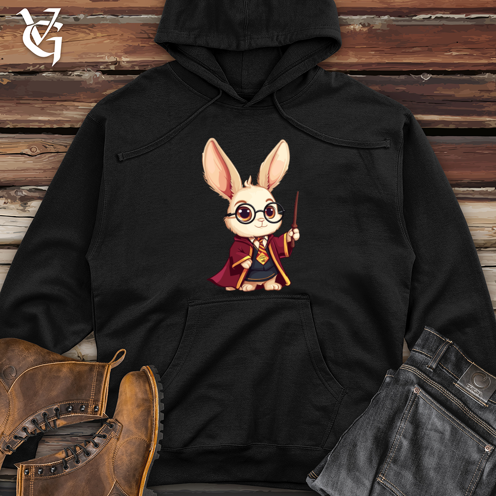 Viking Goods Wizard Bunny Charm Midweight Hooded Sweatshirt Black / L