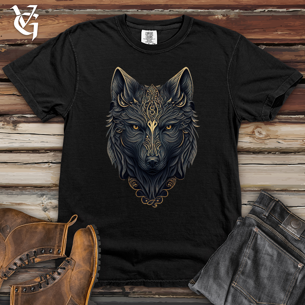 Viking Goods Wolf Head Heavy Cotton Comfort Colors Tee Black / L