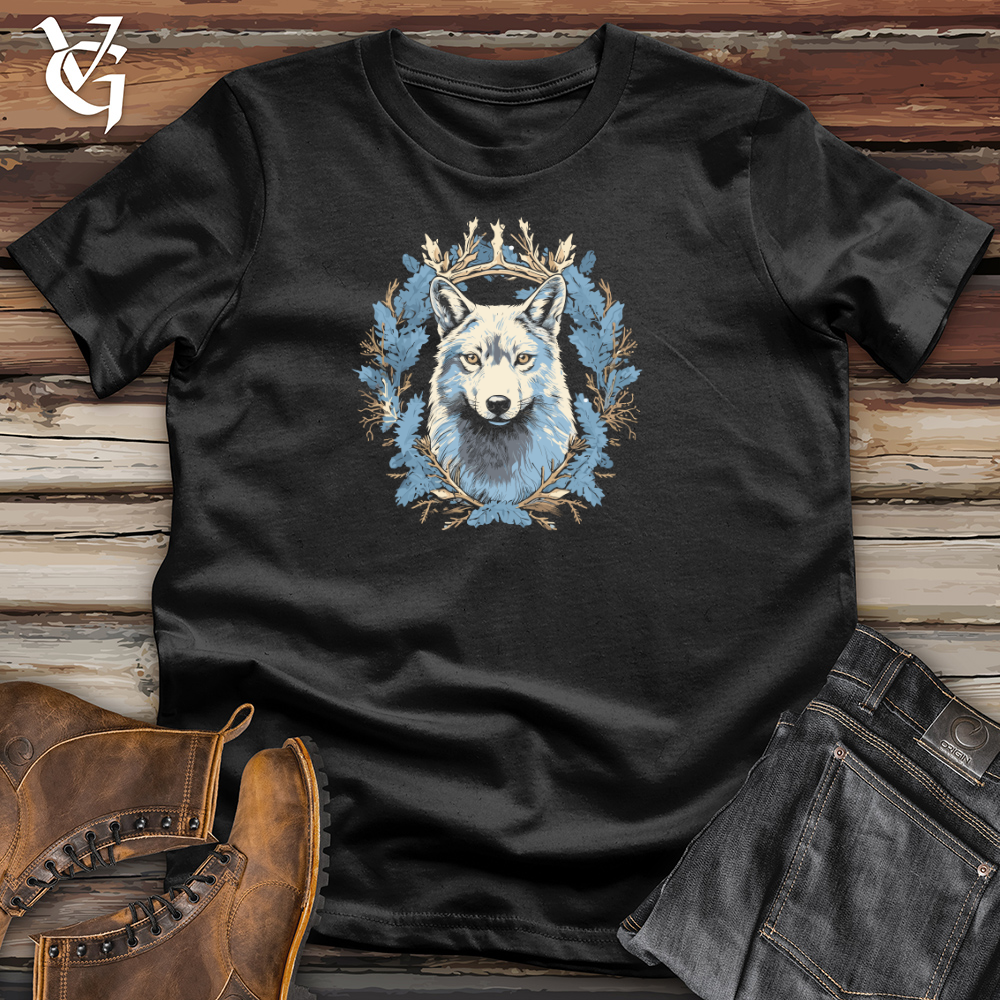 Viking Goods Wolf Winter Majesty Cotton Tee Military Green / L