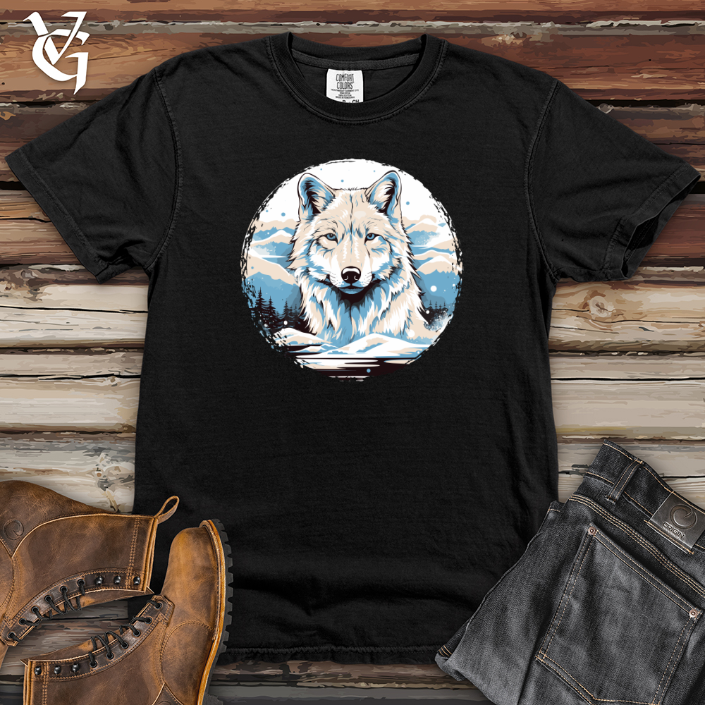 Viking Goods Wolf Winter Majesty Heavy Cotton Comfort Colors Tee Black / L