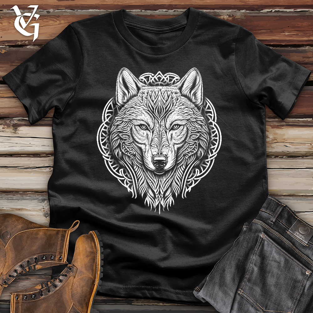 Viking Goods Wolf Wisdom Head Softstyle Tee Black / L
