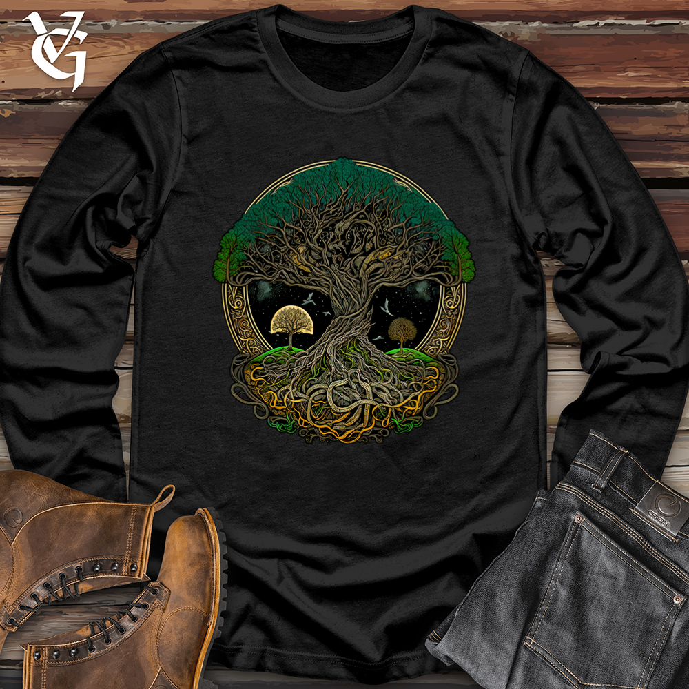 Viking Goods Yggdrasil Forest Softstyle Long Sleeve Black / L