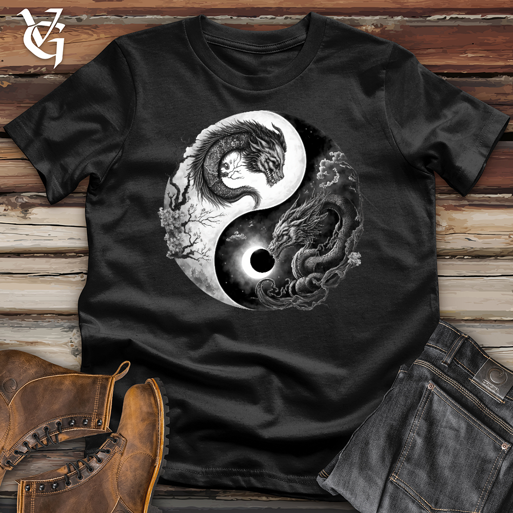 Viking Goods Yin Yang Dragons Softstyle Tee Black / L