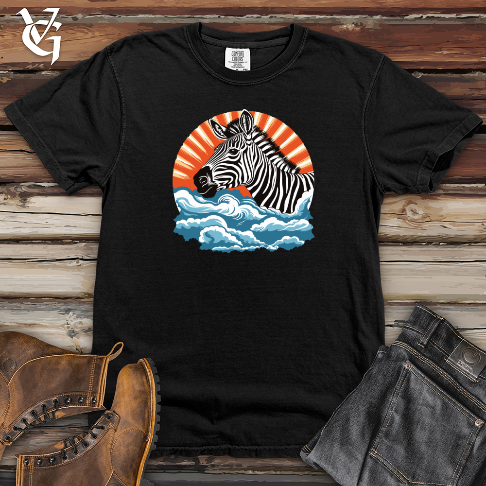 Viking Goods Zebrasky Clouds Heavy Cotton Comfort Colors Tee Black / L