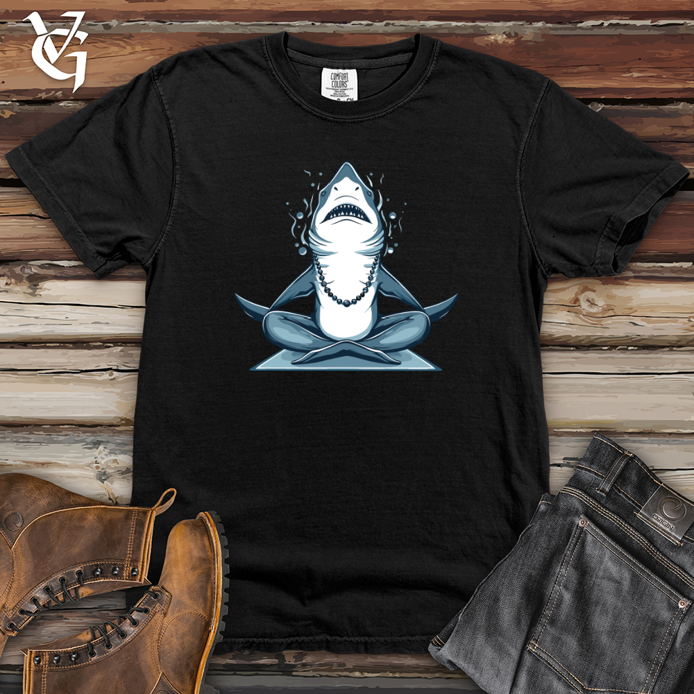 Viking Goods Zen Shark Meditation Heavy Cotton Comfort Colors Tee Black / L