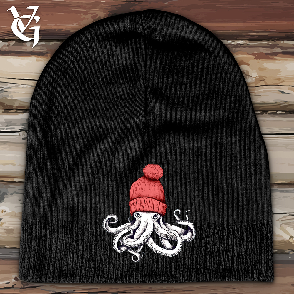 Viking Goods Octopus Chillin Cotton Beanie Black