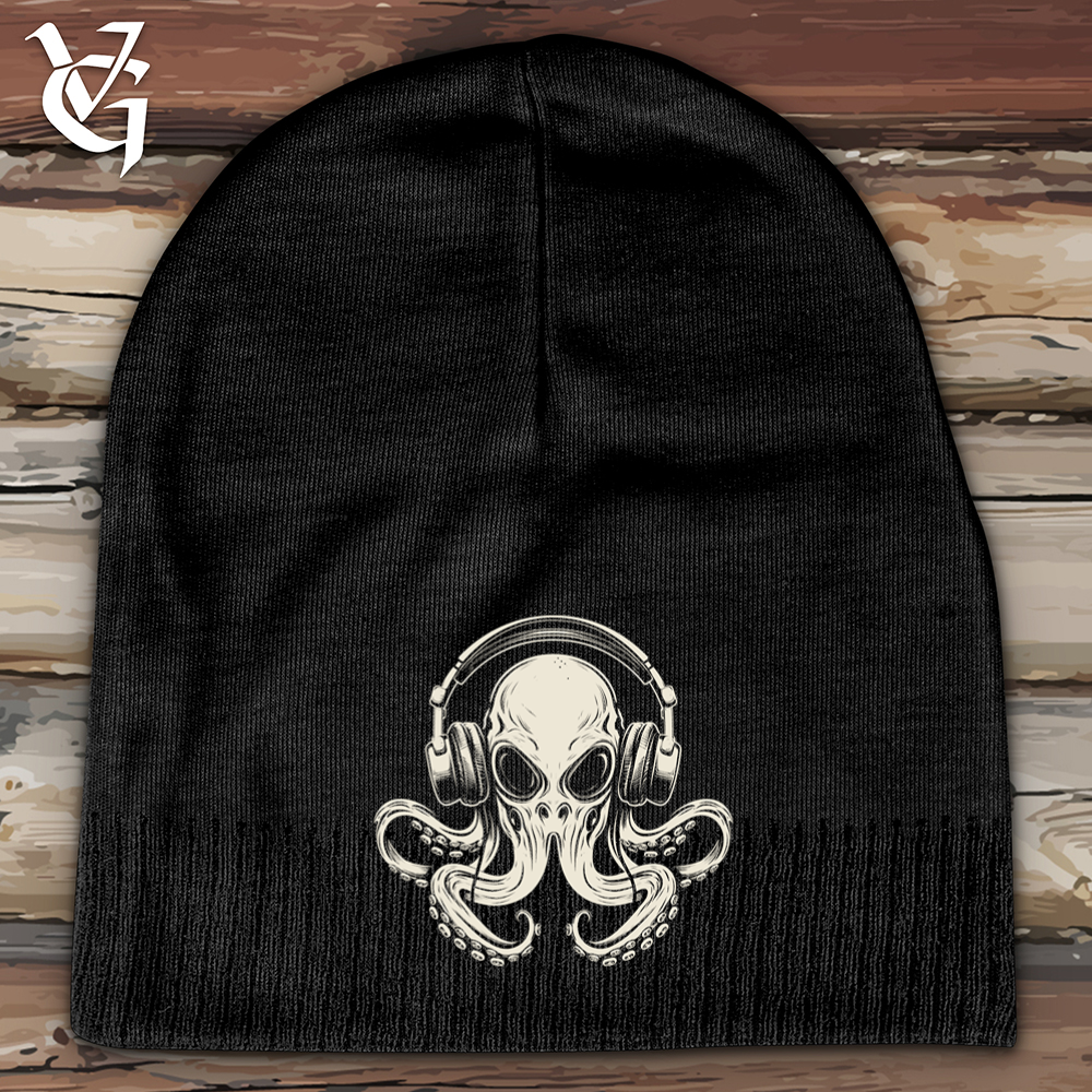 Viking Goods Octopus Jammin Cotton Beanie Black