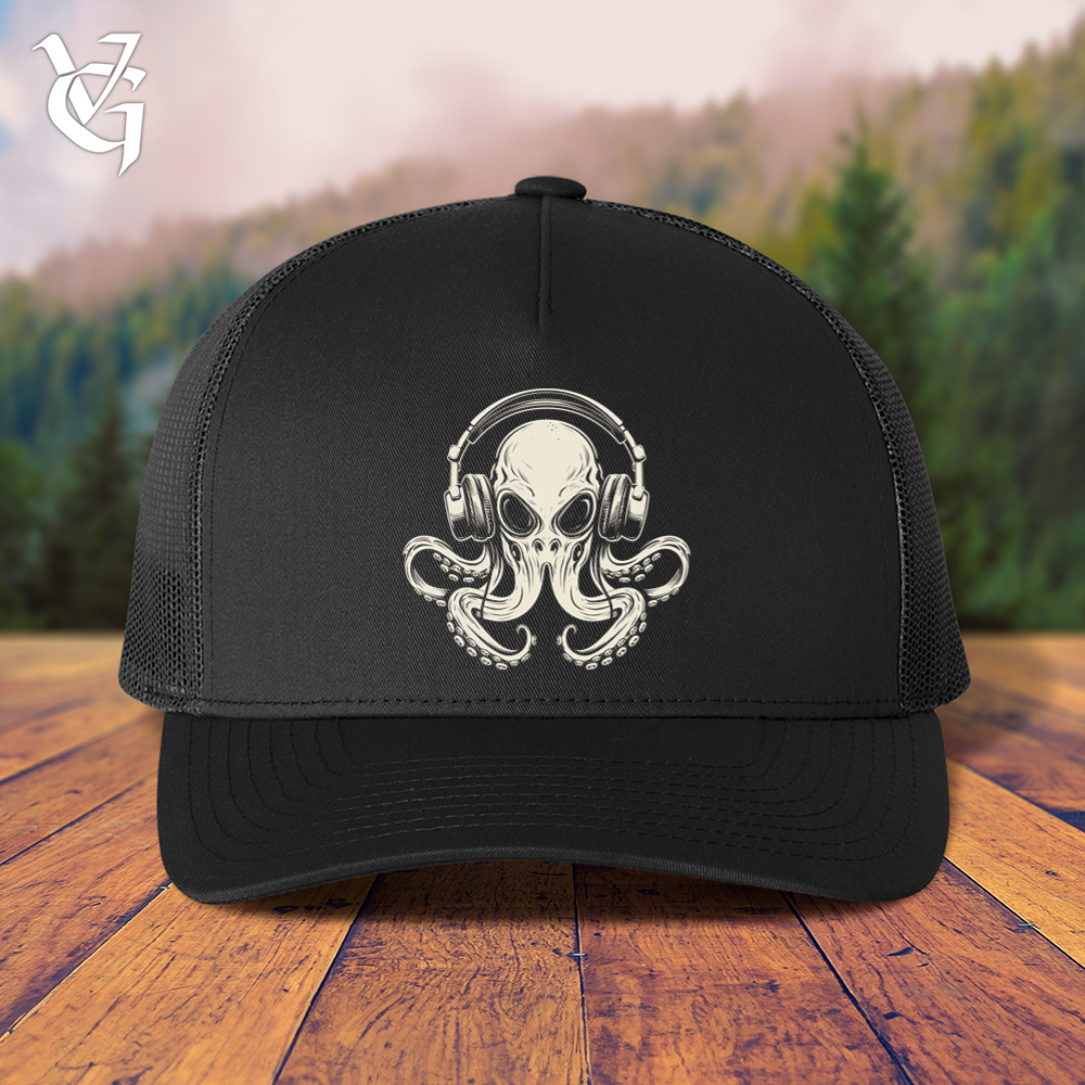 Viking Goods Octopus Jammin Trucker Cap Black