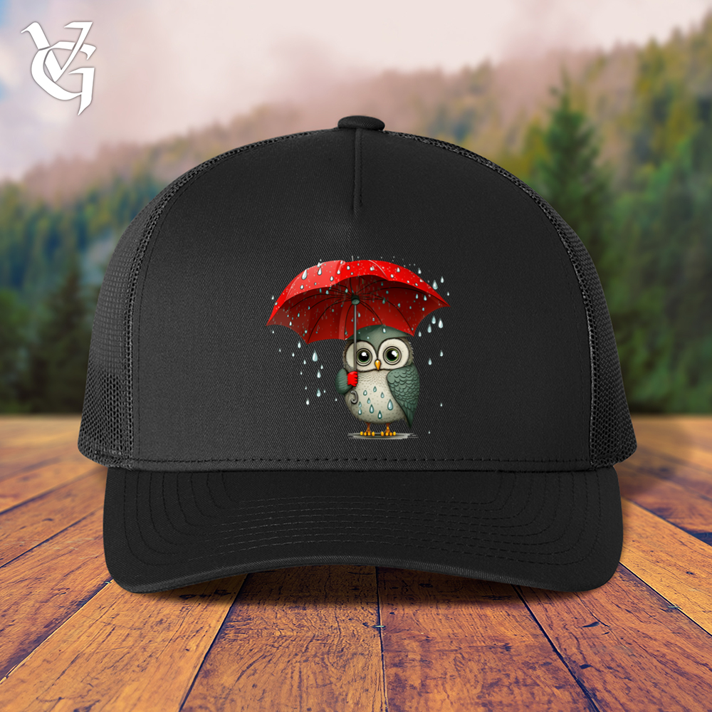 Viking Goods Owl In The Rain Trucker Cap Black