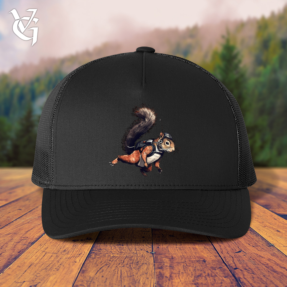 Viking Goods Skydiving Squirrel Trucker Cap Black
