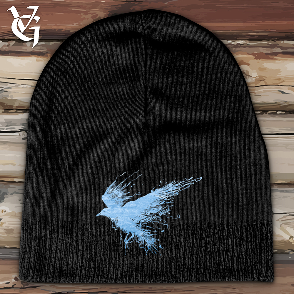 Viking Goods Smokey Winter Raven Cotton Beanie Black
