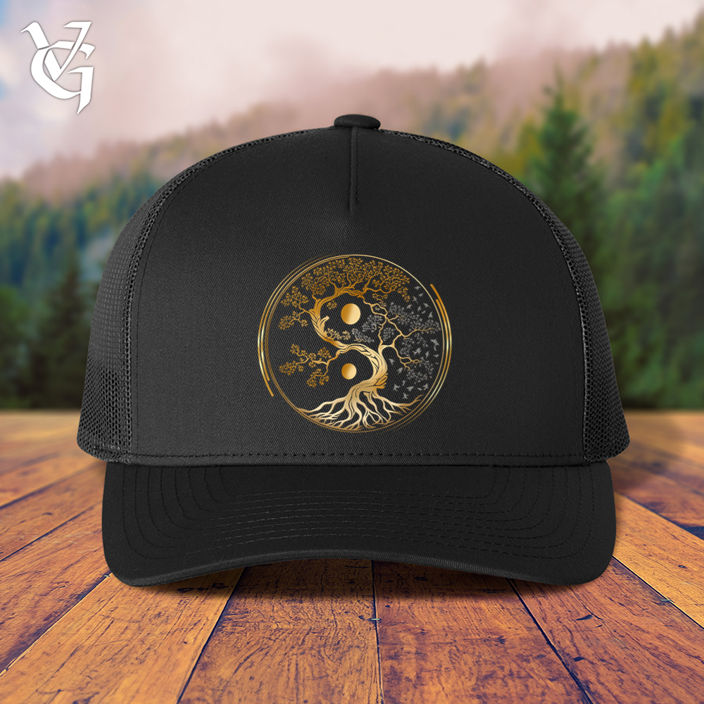 Viking Goods Tree Of Life Yin Yang Trucker Cap Black