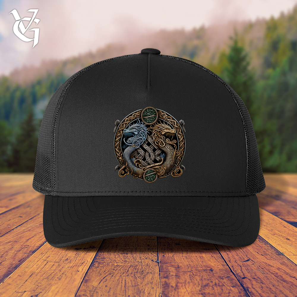 Viking Goods Two Dragons Trucker Cap Black