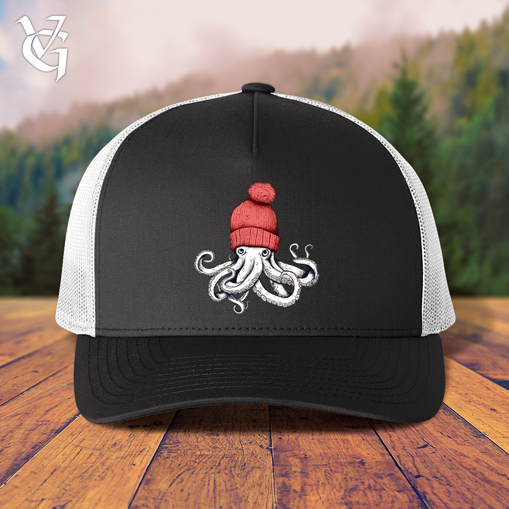 Viking Goods Octopus Chillin Trucker Cap Black/ White