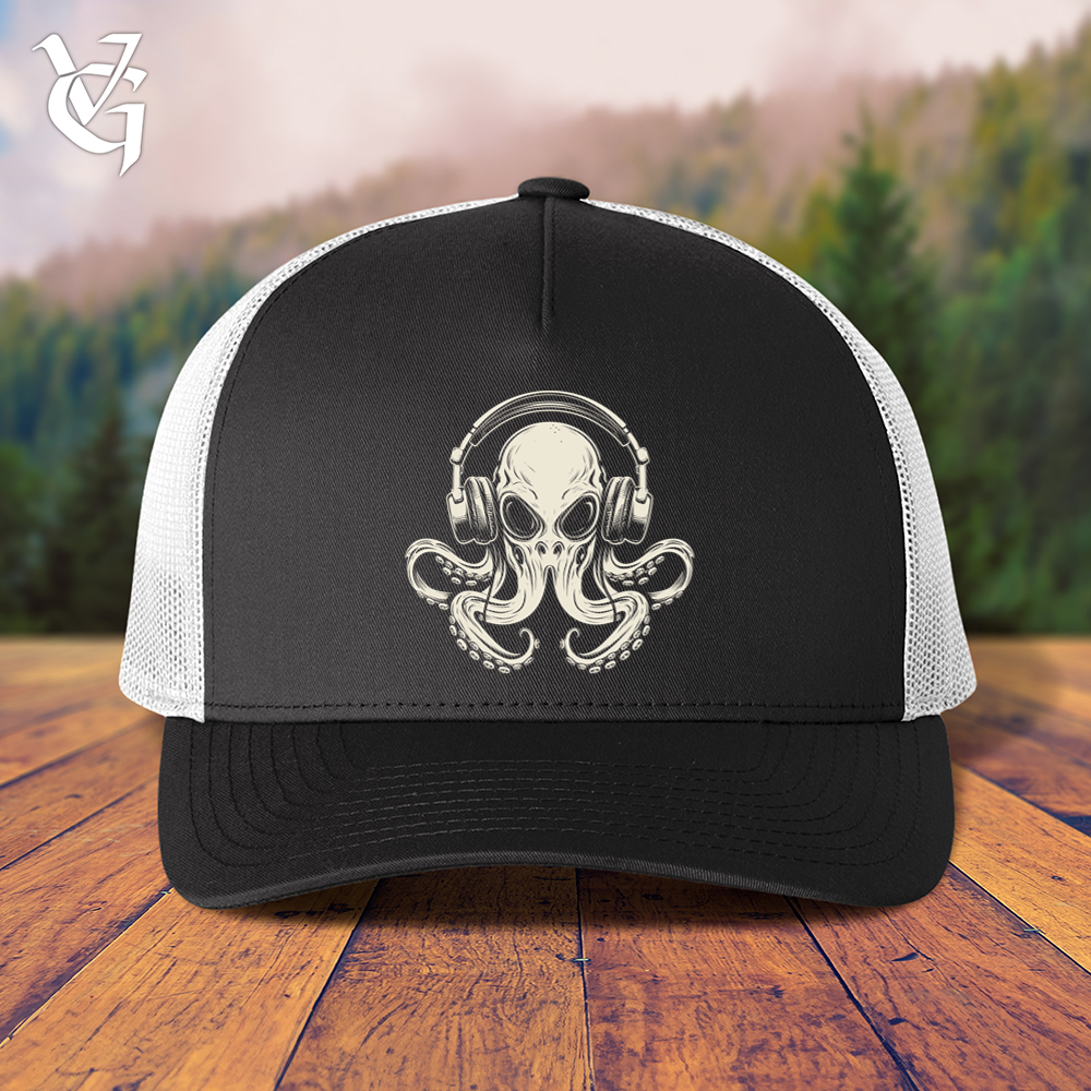 Viking Goods Octopus Jammin Trucker Cap Black/ White