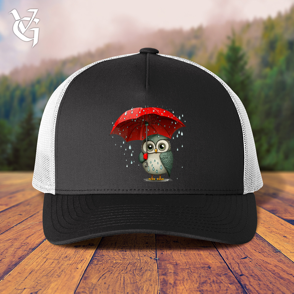 Viking Goods Owl In The Rain Trucker Cap Black/ White