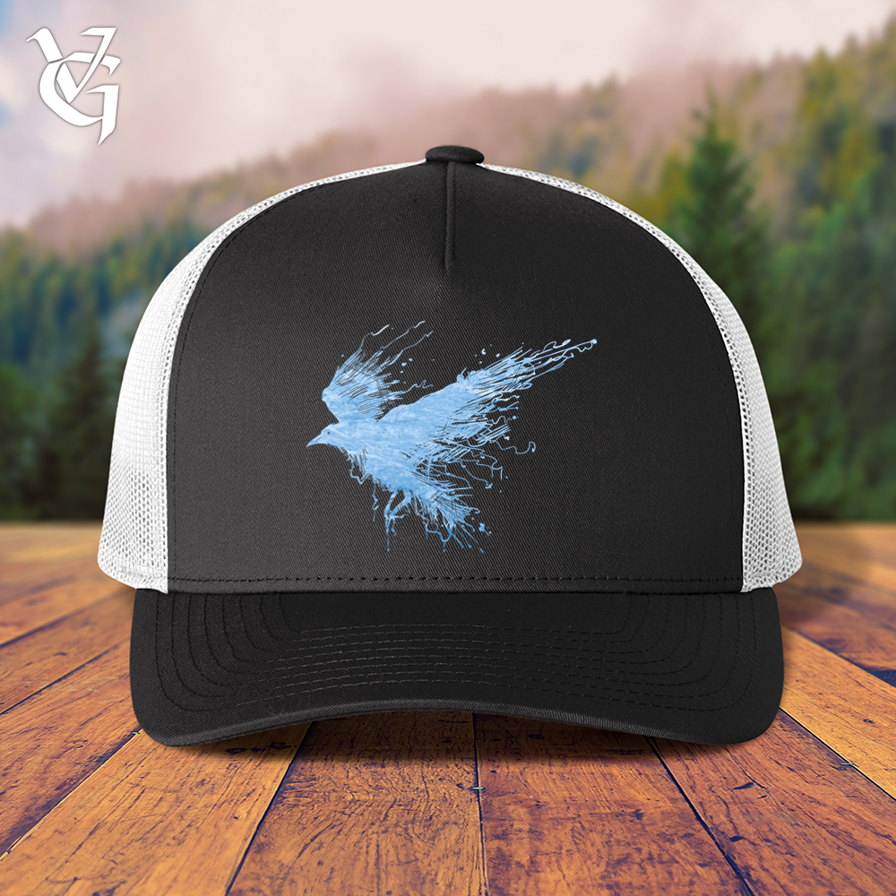 Viking Goods Smokey Winter Raven Trucker Cap Black/ White