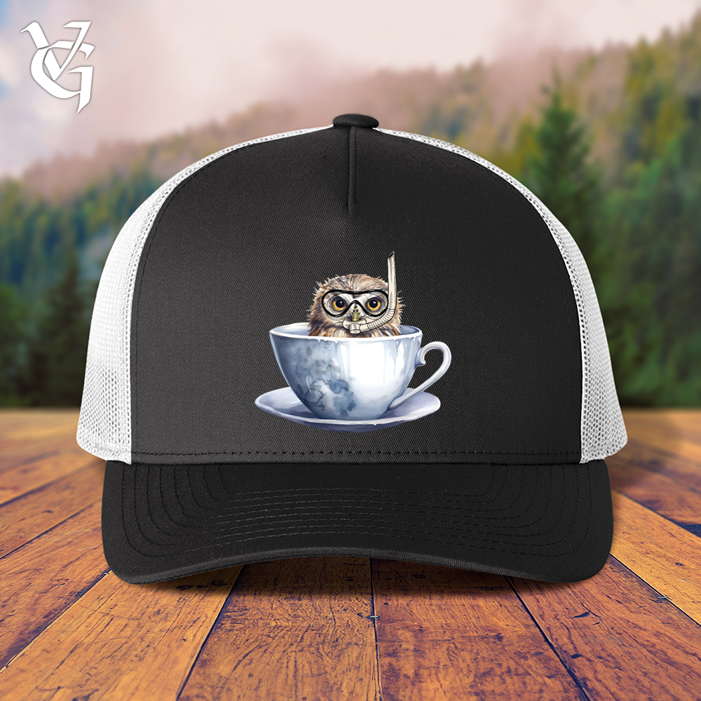 Viking Goods Snorkeling Owl Trucker Cap Black/ White