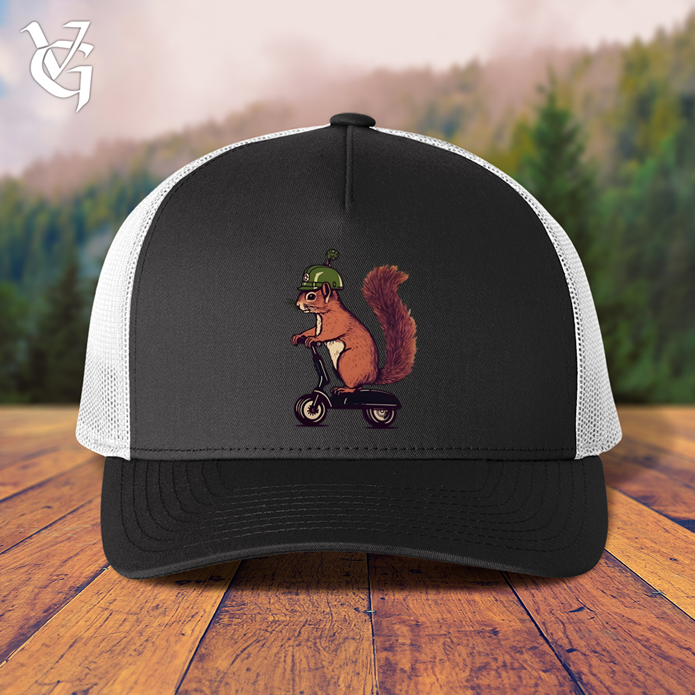 Viking Goods Squirrel Scoot Trucker Cap Black/ White