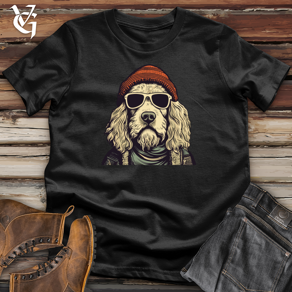 Viking Goods Beanie Rocking Doodle Dog Softstyle Tee Black / XS