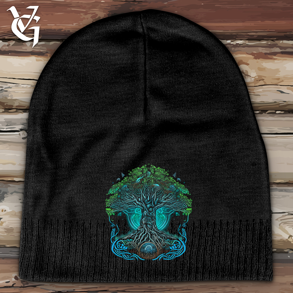 Viking Goods Yggdrasil Spirit Tree Cotton Beanie Black