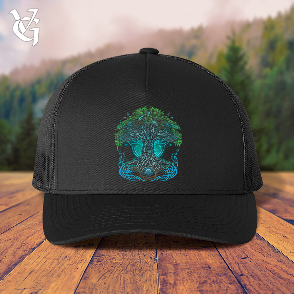 Viking Goods Yggdrasil Spirit Tree Trucker Cap Black