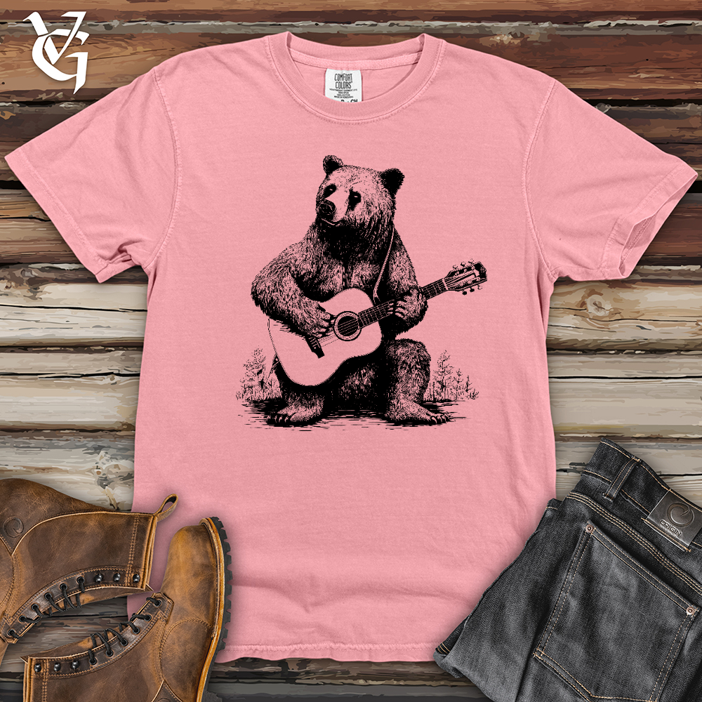 Viking Goods Bear Guitarist Heavy Cotton Comfort Colors Tee Blossom / L