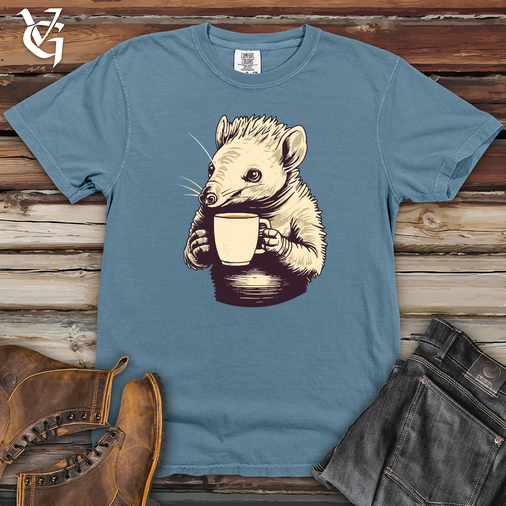 Viking Goods Armadillo Coffee Sip Bliss Heavy Cotton Comfort Colors Tee Blue Jean / L