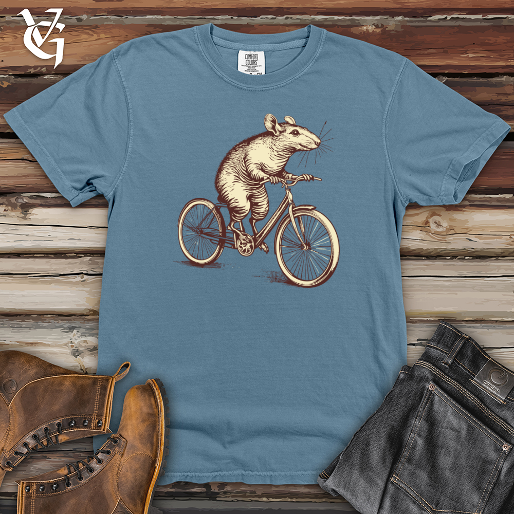 Viking Goods Armadillo Pedal Power Adventure Heavy Cotton Comfort Colors Tee Blue Jean / L