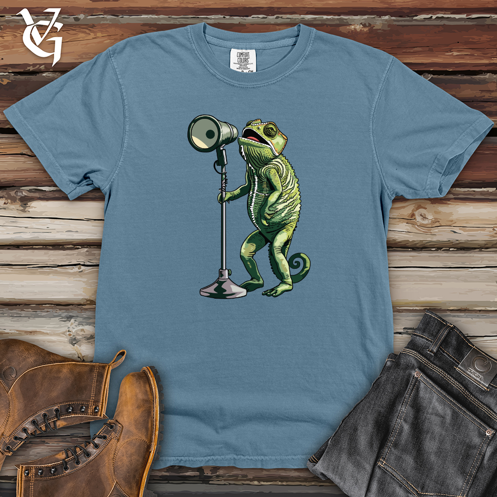Viking Goods Chameleon Vocal Solo Heavy Cotton Comfort Colors Tee Blue Jean / L