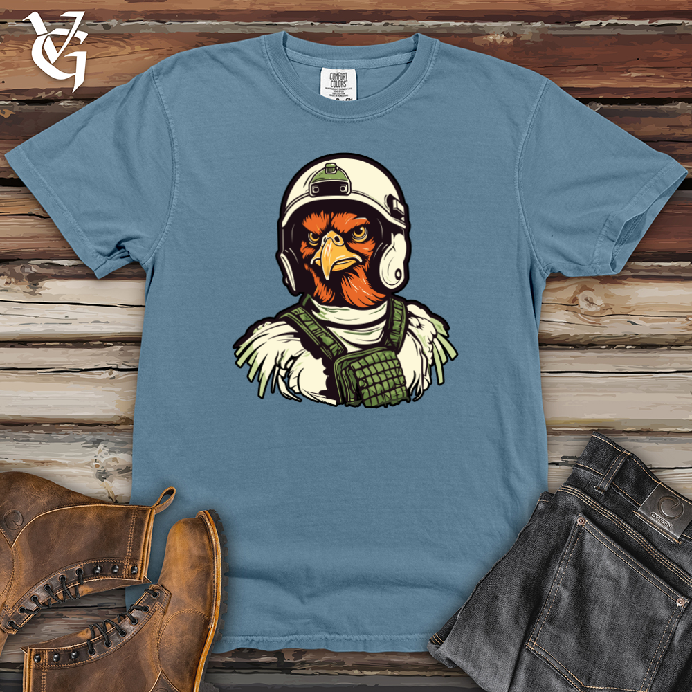 Viking Goods Chicken Soldier Helmet March Heavy Cotton Comfort Colors Tee Blue Jean / L