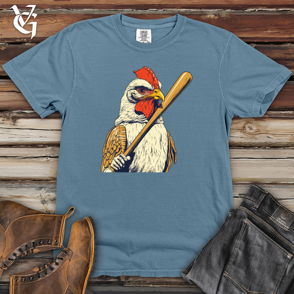Viking Goods Chicken Swing Baseball Heavy Cotton Comfort Colors Tee Blue Jean / L