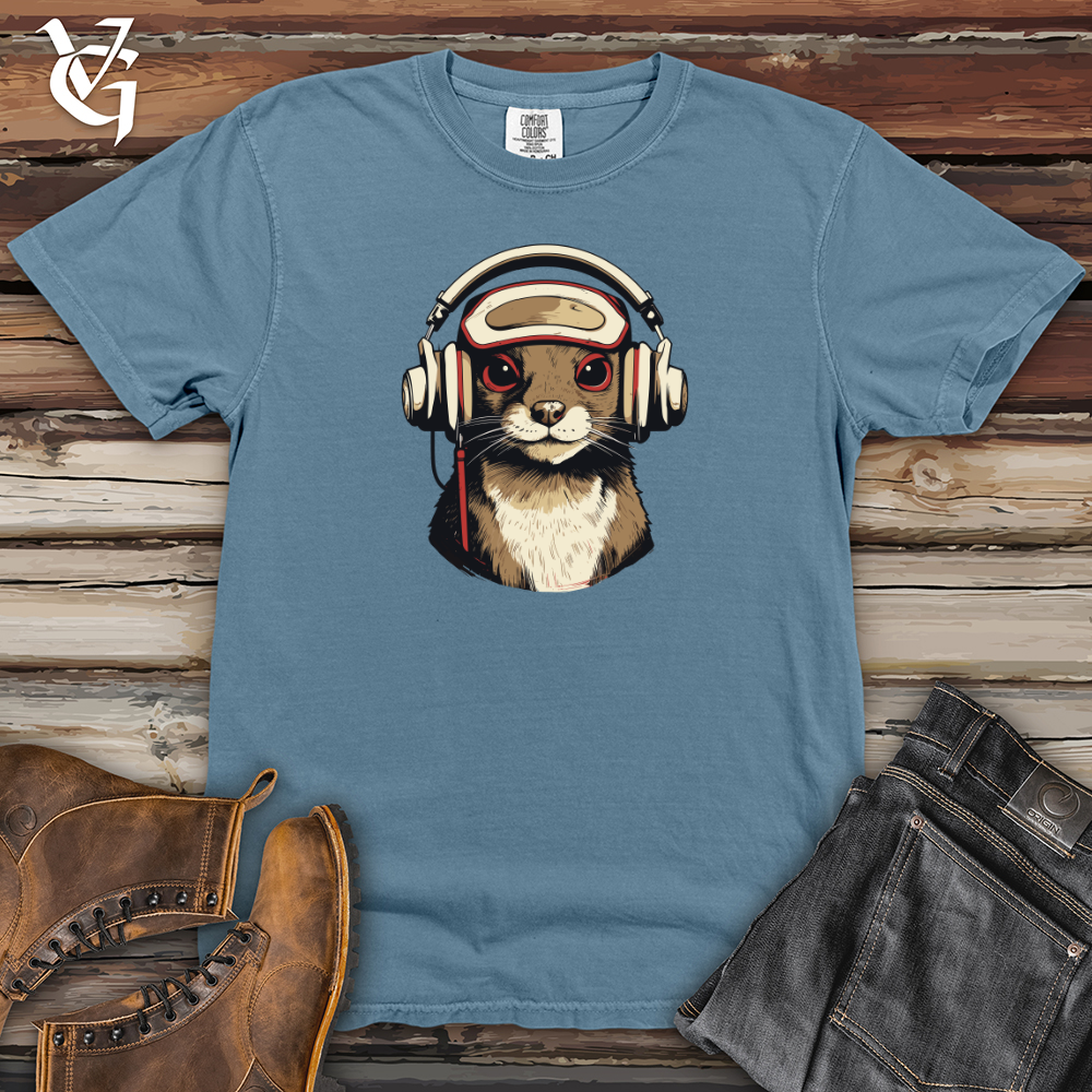 Viking Goods Classic Beats Mongoose Headphone Style Heavy Cotton Comfort Colors Tee Blue Jean / L
