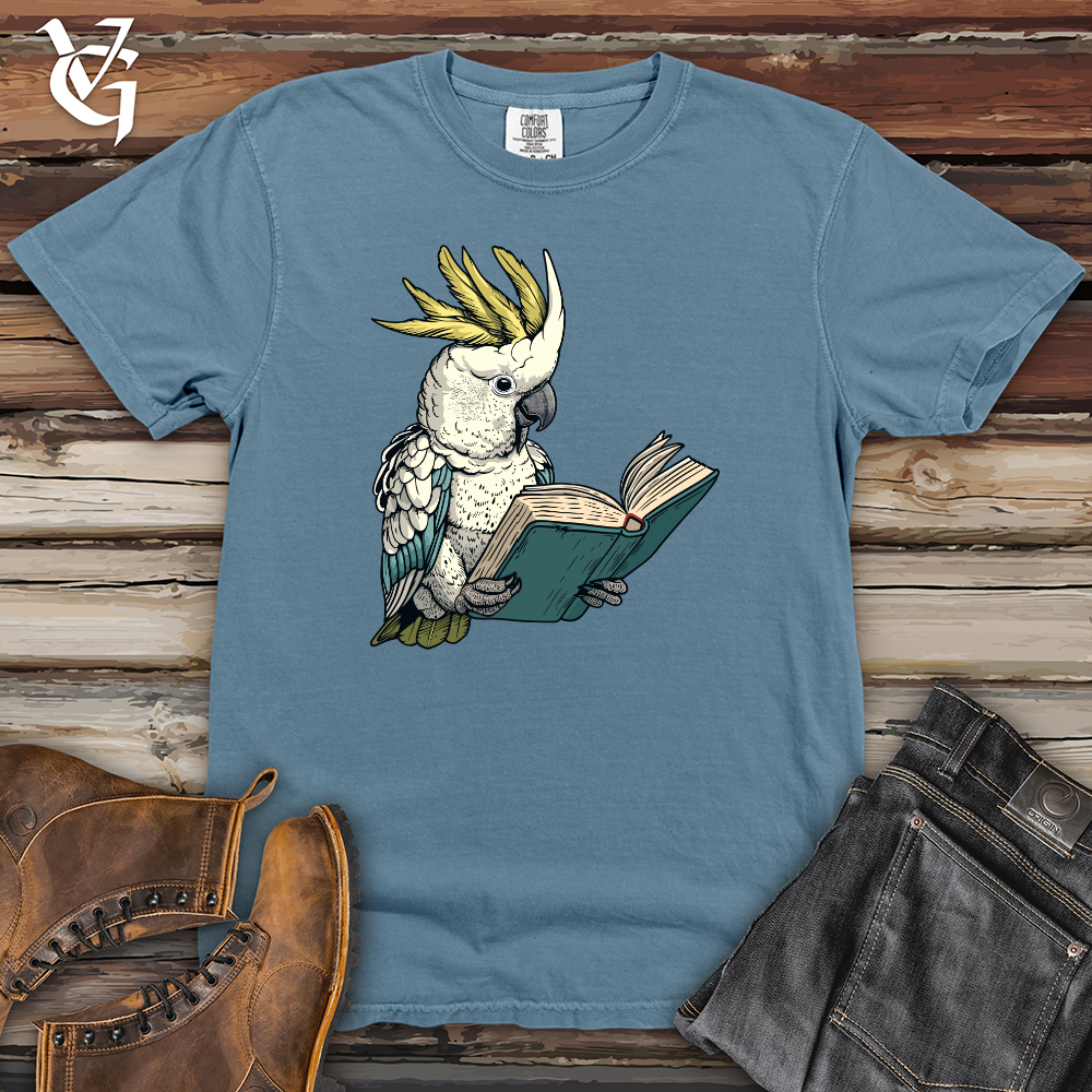 Viking Goods Cockatoo Bookworm Worm Heavy Cotton Comfort Colors Tee Blue Jean / L