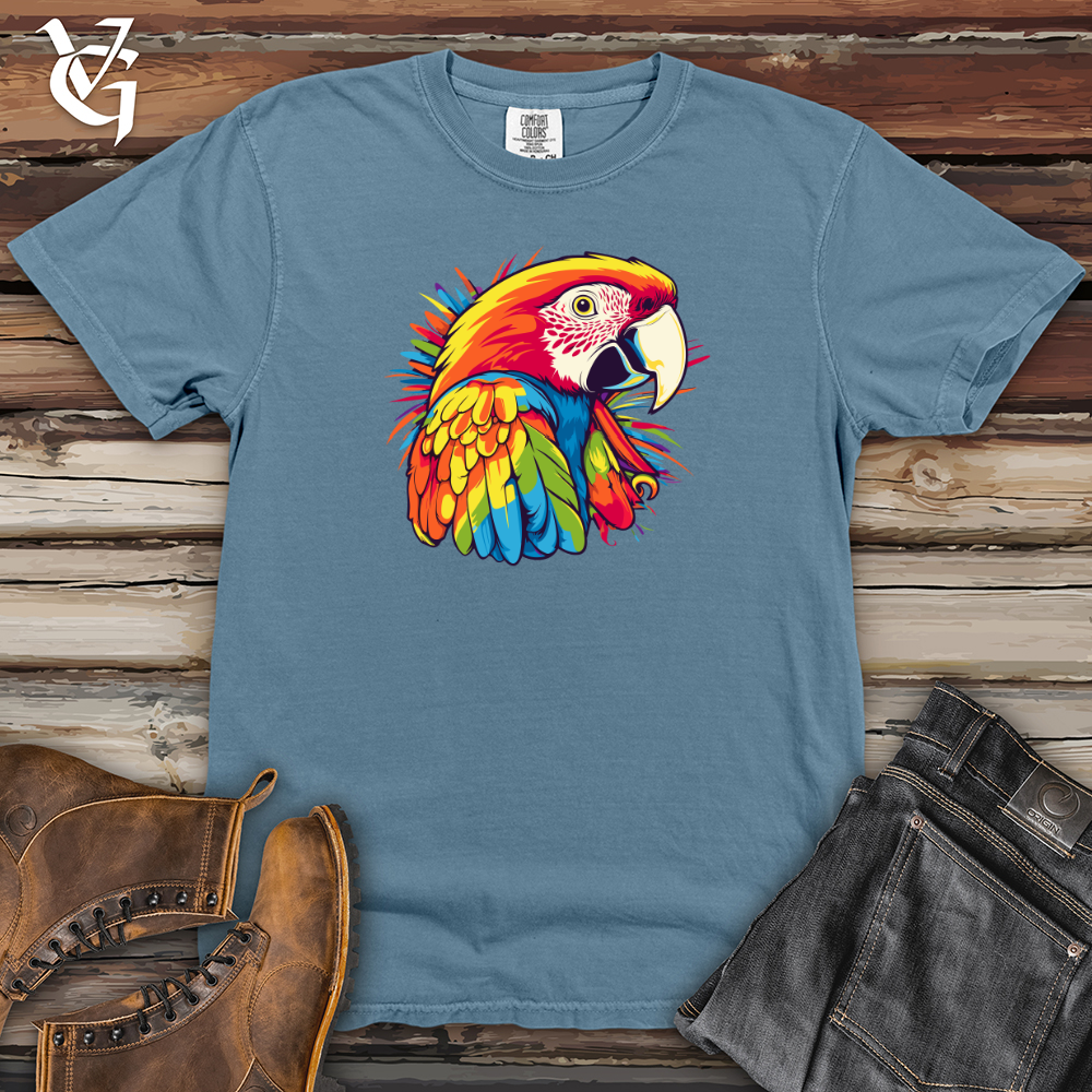 Viking Goods Colorful Melody Parrot Heavy Cotton Comfort Colors Tee Blue Jean / L
