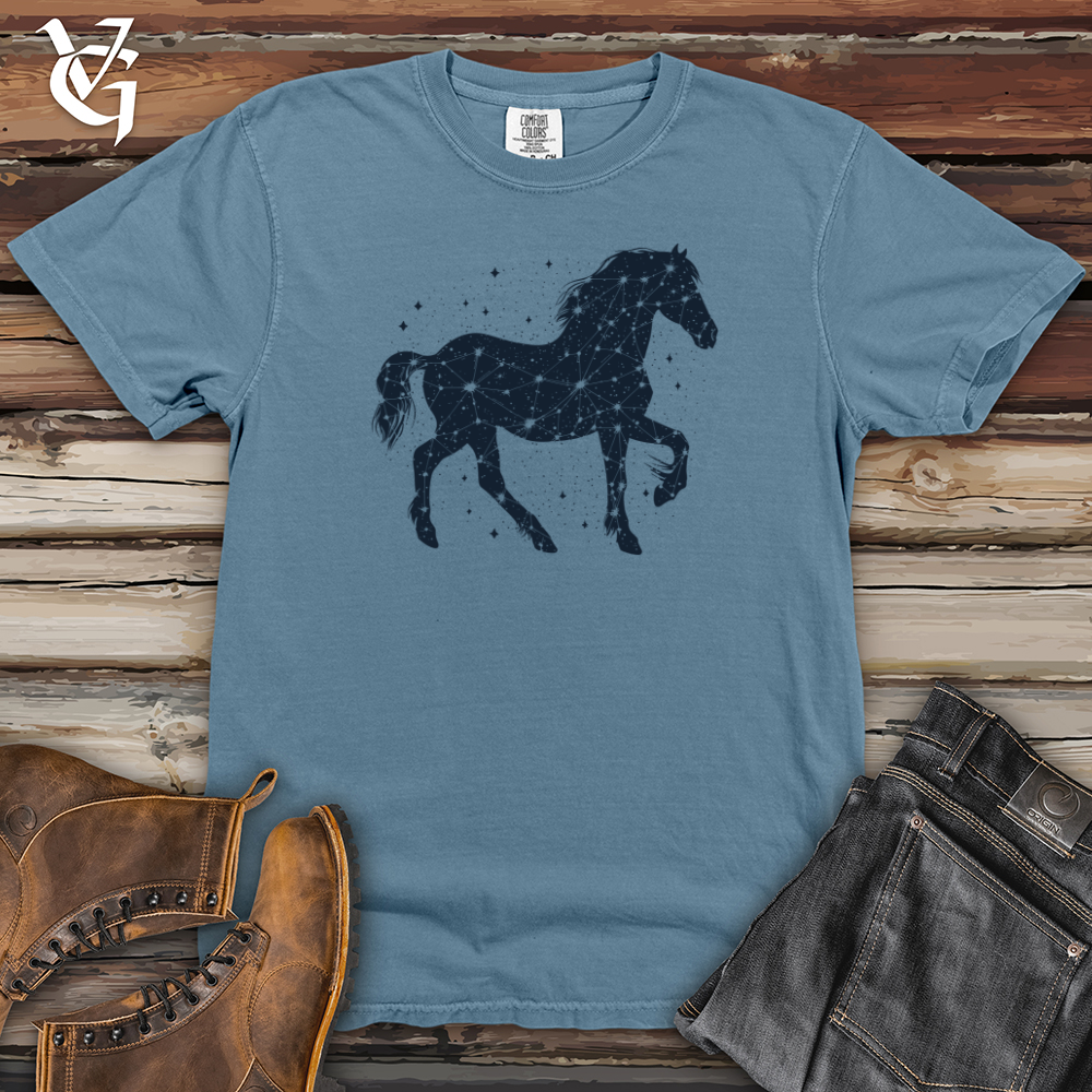 Viking Goods Constellation Equine Majesty Heavy Cotton Comfort Colors Tee Blue Jean / L