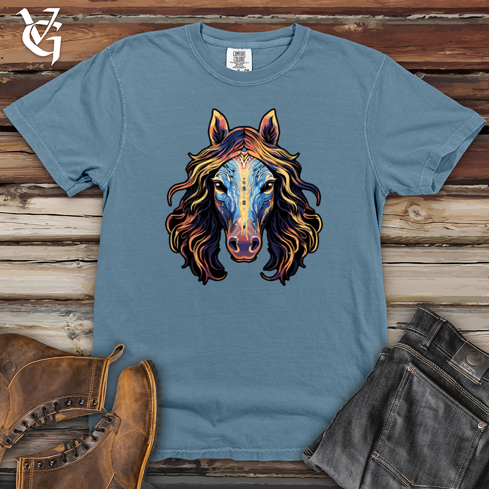 Viking Goods Cosmic Equine Majesty Heavy Cotton Comfort Colors Tee Blue Jean / L