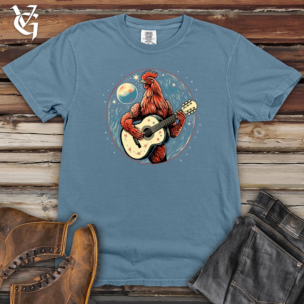 Viking Goods Cosmic Guitar Chicken Strum Heavy Cotton Comfort Colors Tee Blue Jean / L