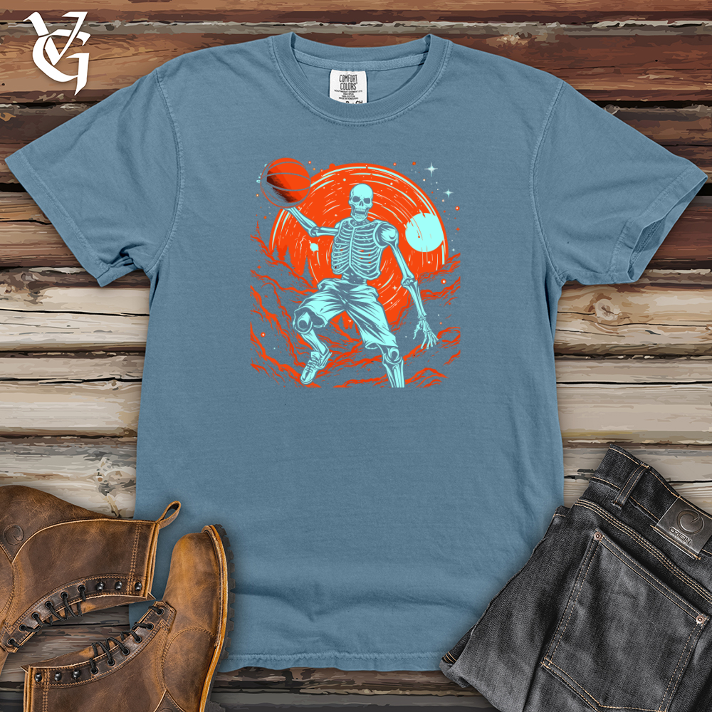 Viking Goods Cosmic Hoops Skeleton Heavy Cotton Comfort Colors Tee Blue Jean / L