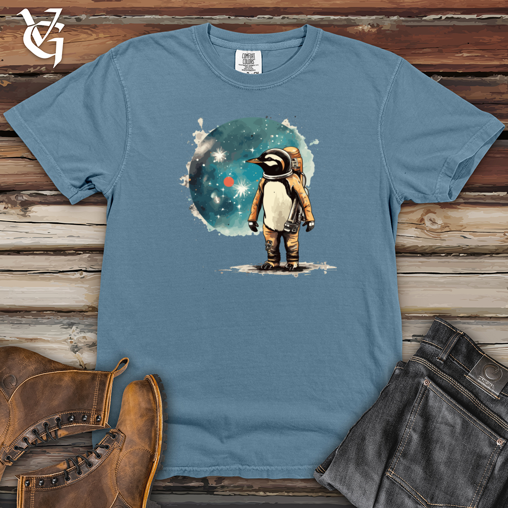 Viking Goods Cosmic Penguin Heavy Cotton Comfort Colors Tee Blue Jean / L